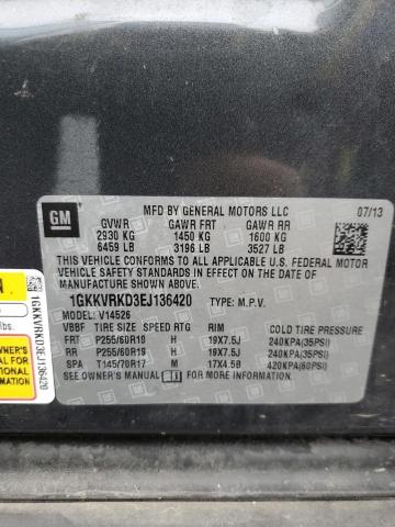1GKKVRKD3EJ136420 GMC Acadia Slt-1