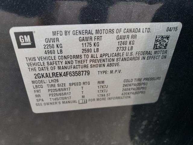 2GKALREK4F6358779 GMC Terrain Sle