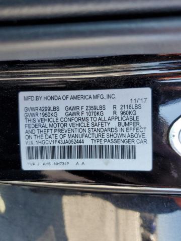 1HGCV1F43JA052444 Honda ACCORD EX