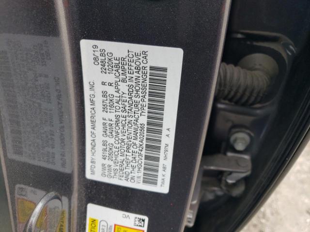 1HGCV3F42KA020565 Honda Accord Hybrid Ex