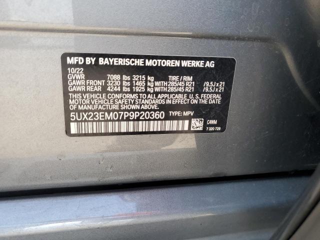5UX23EM07P9P20360 BMW X7 Xdrive40i