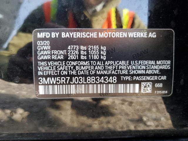 3MW5R7J03L8B34348 BMW 330XI