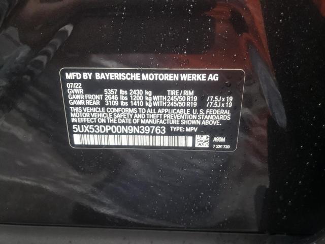 5UX53DP00N9N39763 BMW X3 Xdrive30i