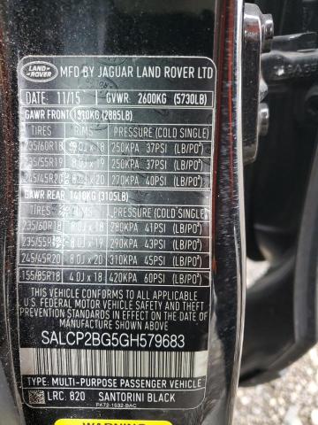 SALCP2BG5GH579683 Land Rover Discovery Sport Se