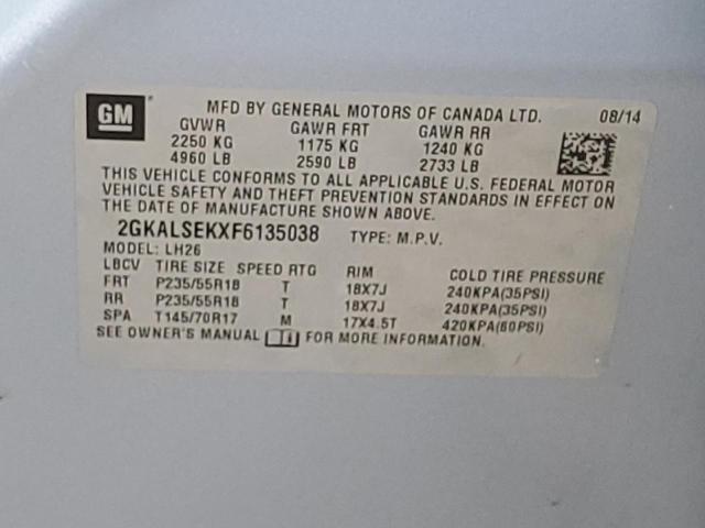 2GKALSEKXF6135038 GMC Terrain Slt