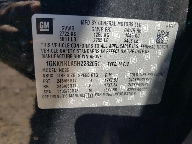 1GKKNKLA5HZ232051 GMC ACADIA SLE