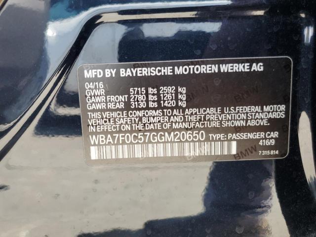 WBA7F0C57GGM20650 BMW 750 I