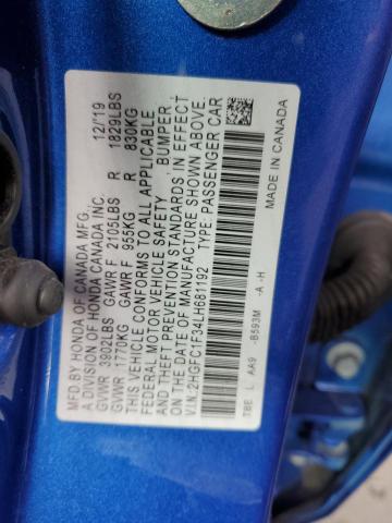 2HGFC1F34LH681192 Honda CIVIC EX