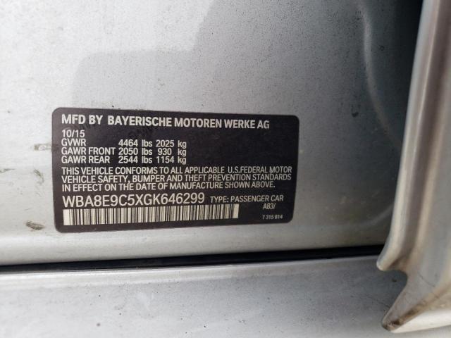WBA8E9C5XGK646299 BMW 328 I Sulev