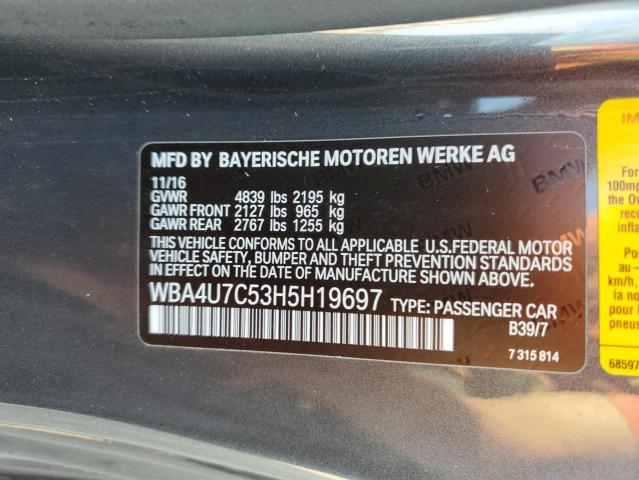 WBA4U7C53H5H19697 BMW 430I