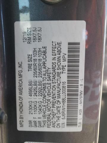 5J6RW1H88LL000816 Honda CR-V EXL