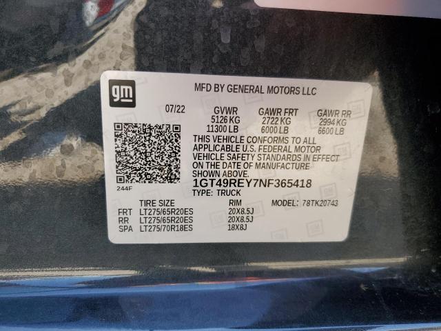 1GT49REY7NF365418 GMC Sierra K2500 Denali