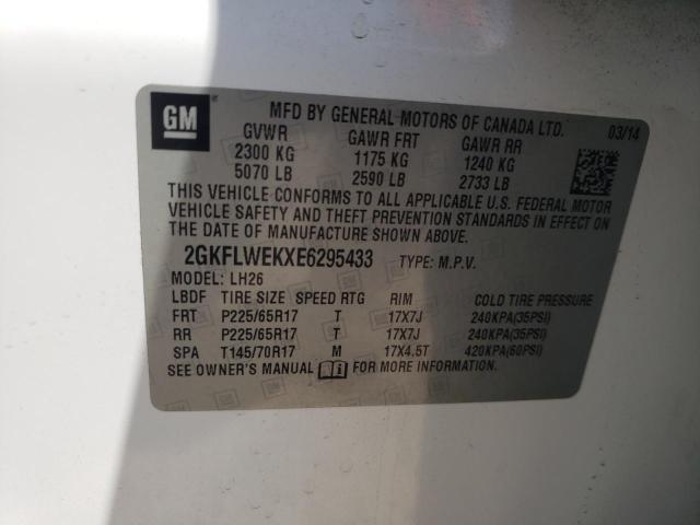 2GKFLWEKXE6295433 GMC Terrain Sle