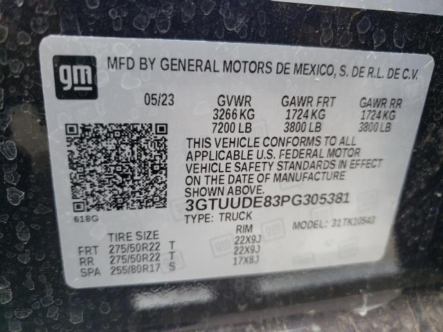 3GTUUDE83PG305381 GMC Sierra K1500 Slt