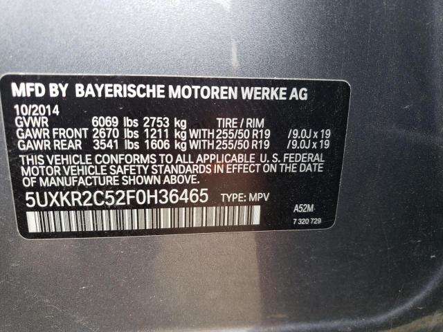5UXKR2C52F0H36465 BMW X5 Sdrive35i