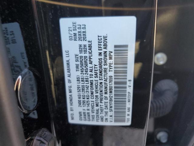 5FNYF8H21MB017659 Honda Passport Sport