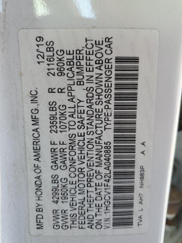 1HGCV1F42LA040885 Honda ACCORD EX