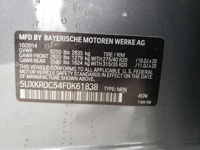 5UXKR0C54F0K61838 BMW X5 Xdrive35i