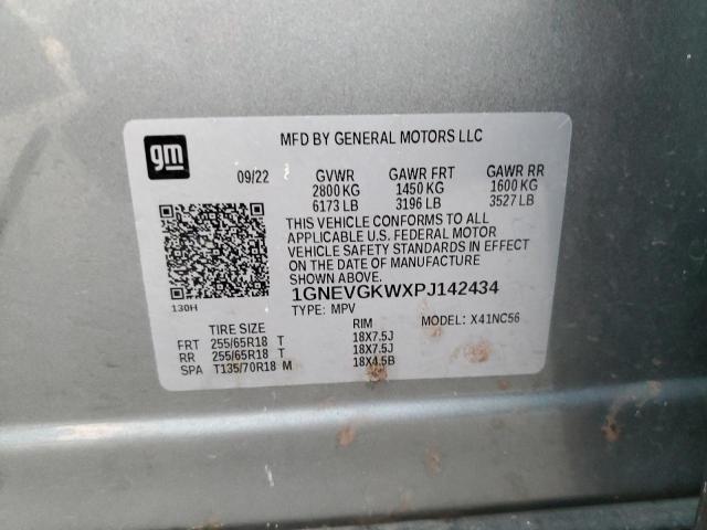 1GNEVGKWXPJ142434 Chevrolet Traverse Lt