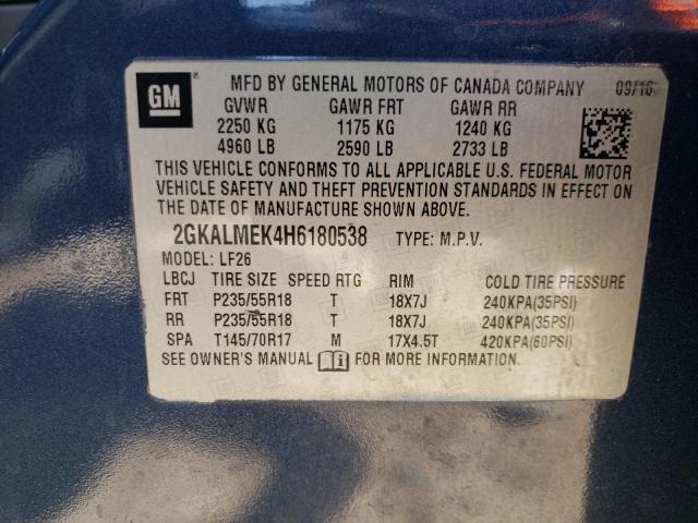 2GKALMEK4H6180538 GMC Terrain Sle