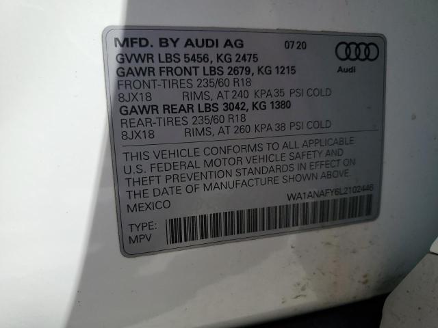 WA1ANAFY6L2102446 Audi Q5 PREMIUM