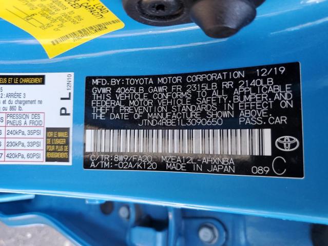 JTND4RBE1L3090650 Toyota COROLLA SE