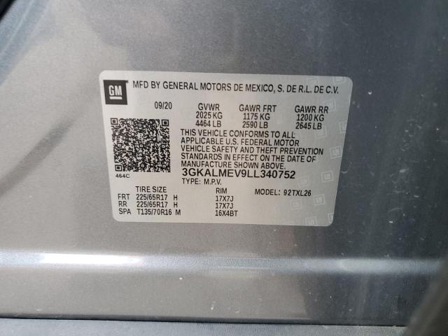 3GKALMEV9LL340752 GMC Terrain Sle