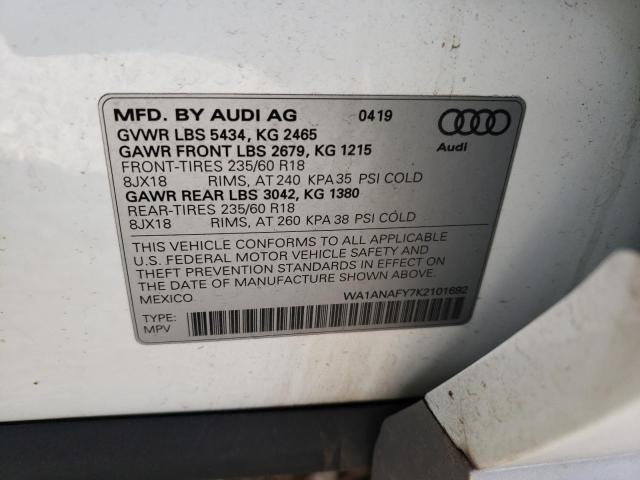 WA1ANAFY7K2101692 Audi Q5 PREMIUM