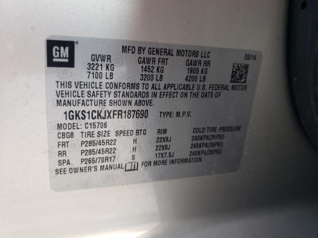 1GKS1CKJXFR187690 GMC YUKON DENALI