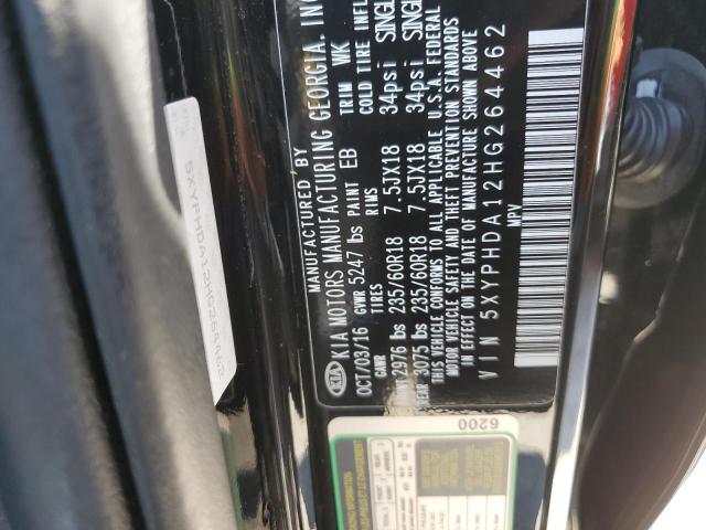 5XYPHDA12HG264462 KIA SORENTO EX