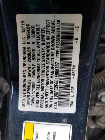 19XFC2F60LE006787 Honda Civic Lx