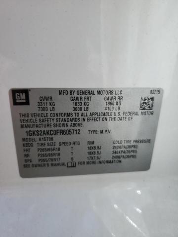 1GKS2AKC0FR605712 GMC YUKON SLE