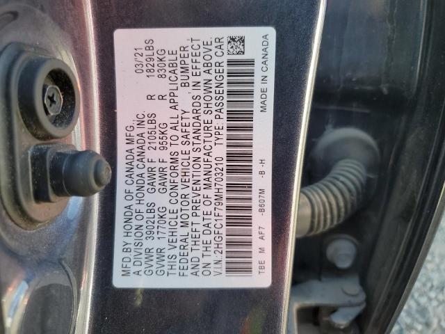 2HGFC1F79MH703210 Honda CIVIC EXL