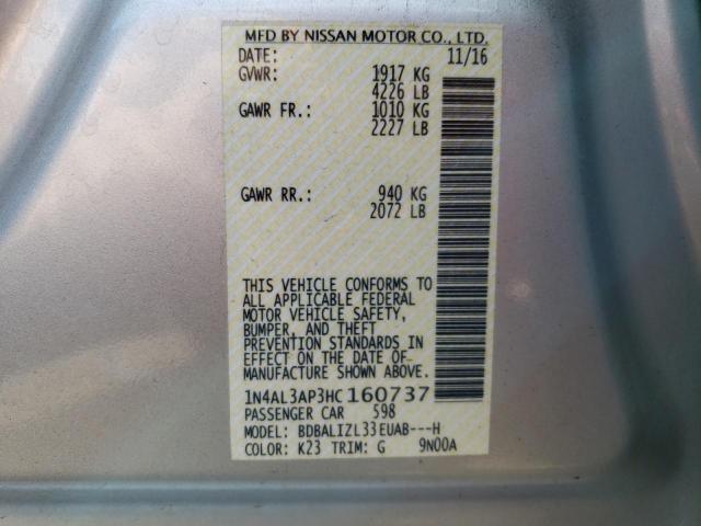 1N4AL3AP3HC160737 Nissan ALTIMA 2.5