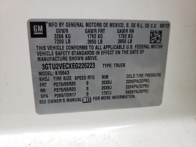3GTU2VECXEG226223 GMC Sierra K1500 Slt