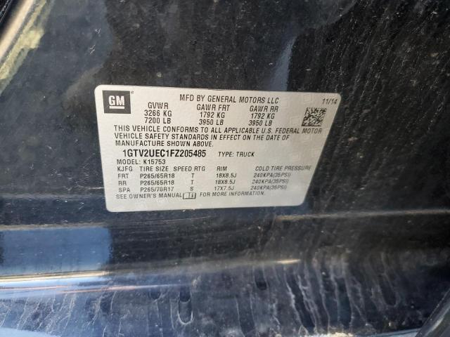 1GTV2UEC1FZ205485 GMC Sierra K1500 Sle