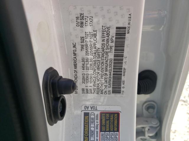5J6RM3H44GL006293 Honda CR-V SE