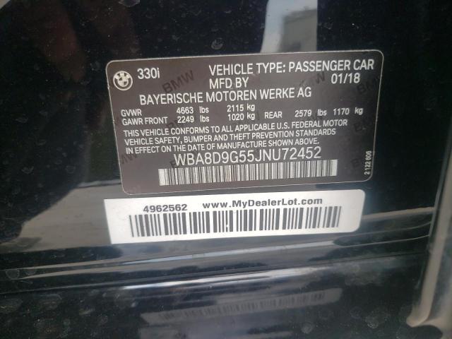 WBA8D9G55JNU72452 BMW 330 XI