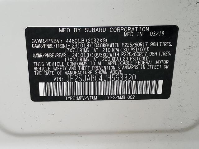 JF2SJABC4JH563320 Subaru FORESTER 2