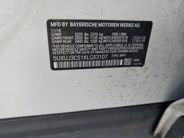 5UXUJ3C51KLG53107 BMW X4 Xdrive30i