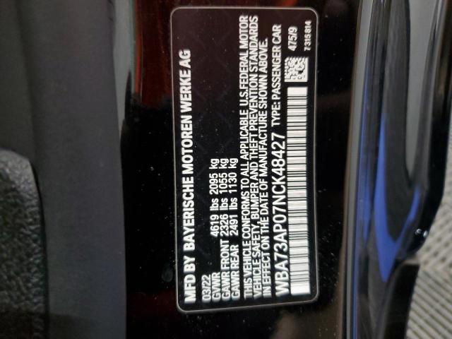 WBA73AP07NCK48427 BMW 430xi
