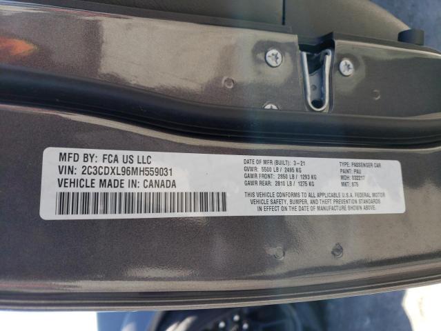 2C3CDXL96MH559031 Dodge Charger Srt Hellcat