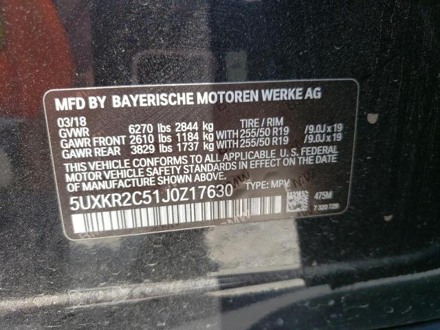 5UXKR2C51J0Z17630 BMW X5 Sdrive35i