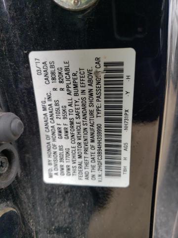 2HGFC3B94HH359990 Honda Civic Touring