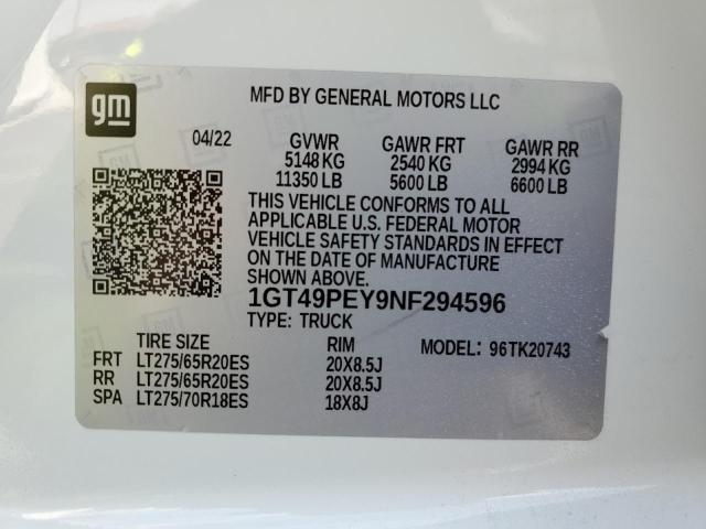 1GT49PEY9NF294596 GMC Sierra K2500 At4