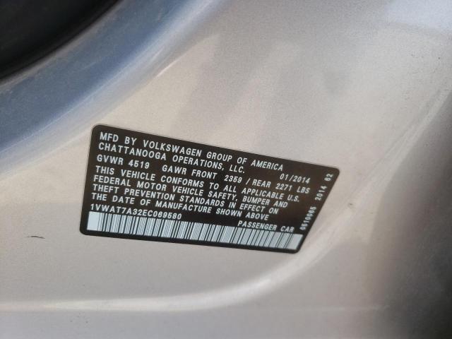 1VWAT7A32EC069580 Volkswagen PASSAT S