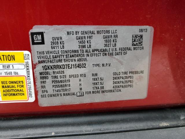 1GKKRRKD7EJ164502 GMC Acadia Slt-1