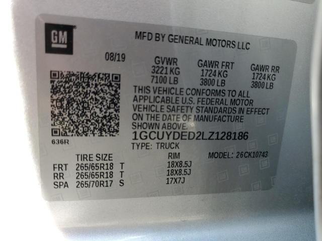 1GCUYDED2LZ128186 Chevrolet Silverado K1500 Lt