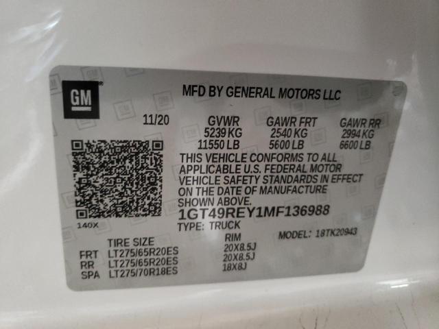 1GT49REY1MF136988 GMC Sierra K2500 Denali