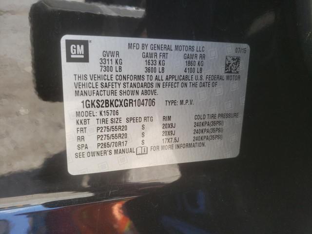 1GKS2BKCXGR104706 GMC YUKON SLT